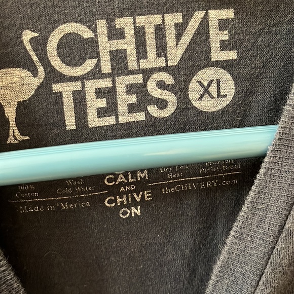 Keep Calm and Chive On Mens Tshirt - Picture 3 of 5